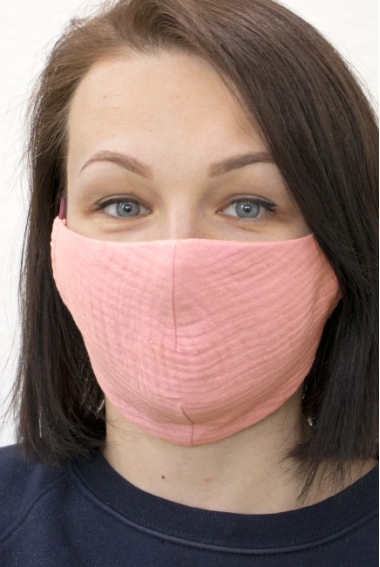 Маска медицинская многоразовая защитная от вирусов (для взрослого), коралловый