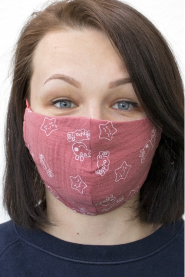 Маска медицинская многоразовая защитная от вирусов (для взрослого), принт Peppa Pig