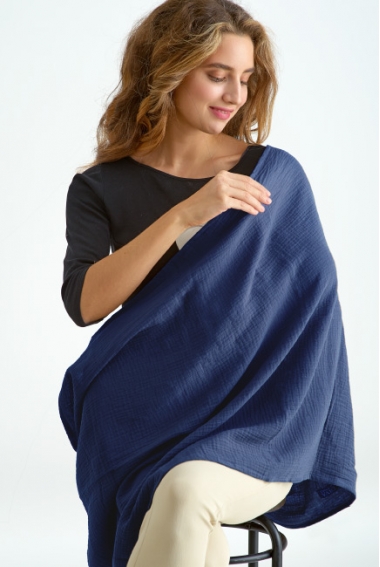 Накидка для кормления (милк снуд) муслиновая, Dark Blue Накидка для кормления (милк снуд) муслиновая, Dark Blue