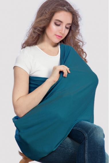 Накидка для кормления (милк снуд) 5 в 1, Petrol