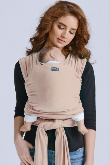 Трикотажный слинг-шарф для новорожденного Diva Stretchy, Beige Трикотажный слинг-шарф для новорожденного Diva Stretchy, Beige