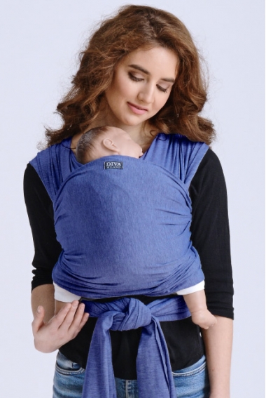 Трикотажный слинг для новорожденных Diva Stretchy, Blu
