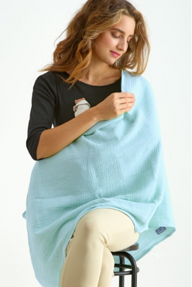 Накидка для кормления (милк снуд) муслиновая, Green Mint Накидка для кормления (милк снуд) муслиновая, Green Mint