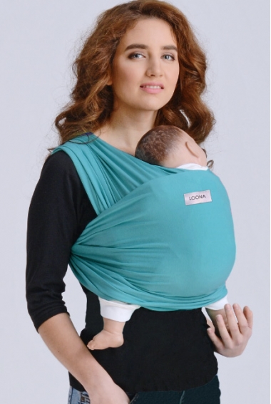 Слинг без намотки Loona для новорожденных, Sage Слинг без намотки Loona для новорожденных, Sage