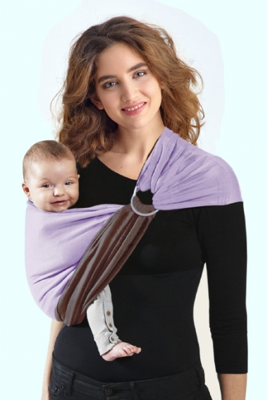 Слинг с кольцами трикотажный Diva Stretchy Moka/Lavanda Слинг с кольцами трикотажный Diva Stretchy Moka/Lavanda