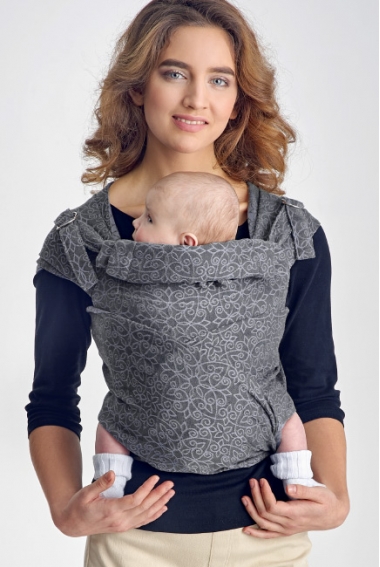 Май-слинг Diva Basico, Charcoal с капюшоном Май-слинг Diva Basico, Charcoal с капюшоном