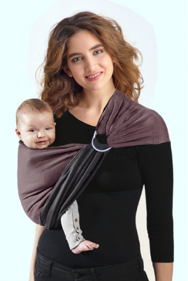 Слинг с кольцами трикотажный Diva Stretchy Grafite/Moka Слинг с кольцами трикотажный Diva Stretchy Grafite/Moka