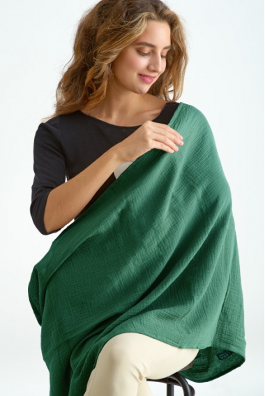 Милк-снуд (Накидка для кормления) муслиновый, Изумруд Милк-снуд (Накидка для кормления) муслиновый, Изумруд