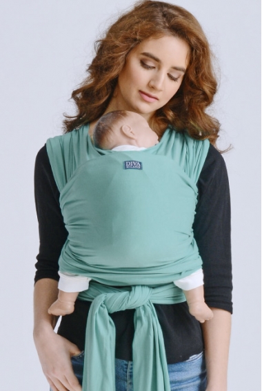 Слинг-шарф трикотажный Diva Stretchy, Sage Слинг-шарф трикотажный Diva Stretchy, Sage