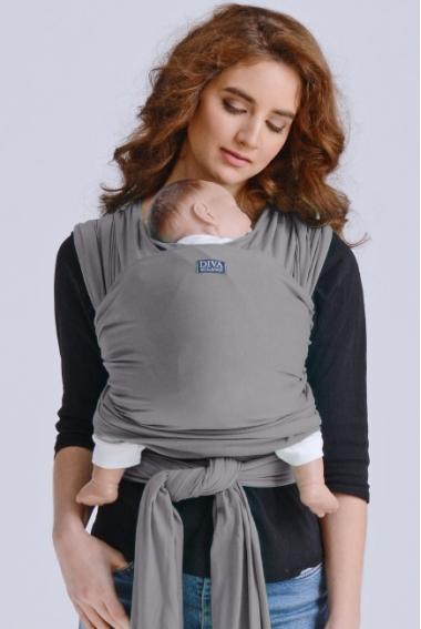 Трикотажный слинг-шарф с рождения Diva Stretchy, Mist Трикотажный слинг-шарф с рождения Diva Stretchy, Mist