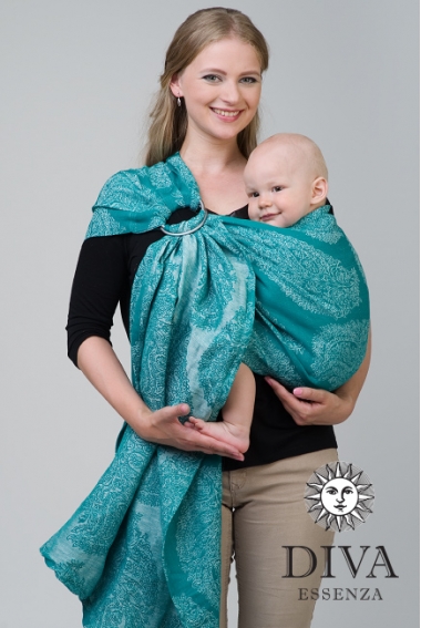 Слинг с кольцами Diva Essenza, Smeraldo с бамбуком
