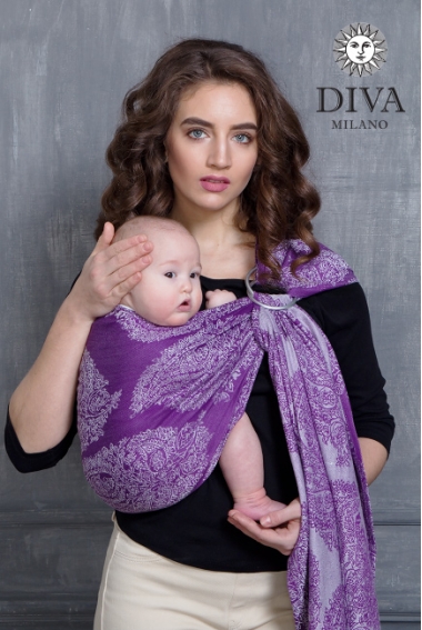 Слинг с кольцами Diva Essenza, Viola с бамбуком