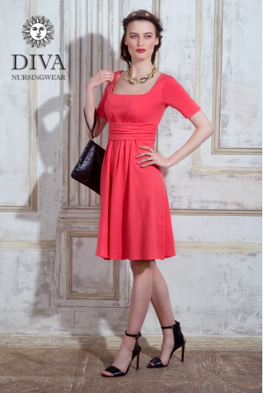 Платье для кормящих и беременных Diva Nursingwear Stella, Corallo