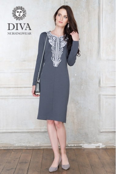Платье для кормящих Diva Nursingwear Carmela, цвет Grafite