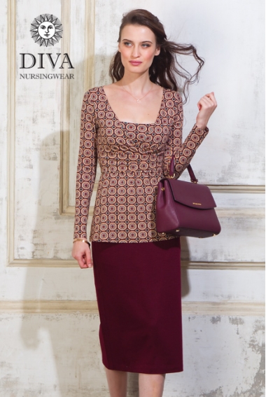 Топ для кормящих и беременных Diva Nursingwear Alba, принт Sole