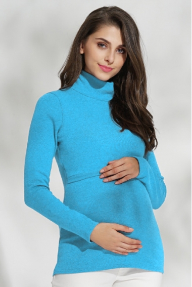 Водолазка для кормящих "Бирюза"
